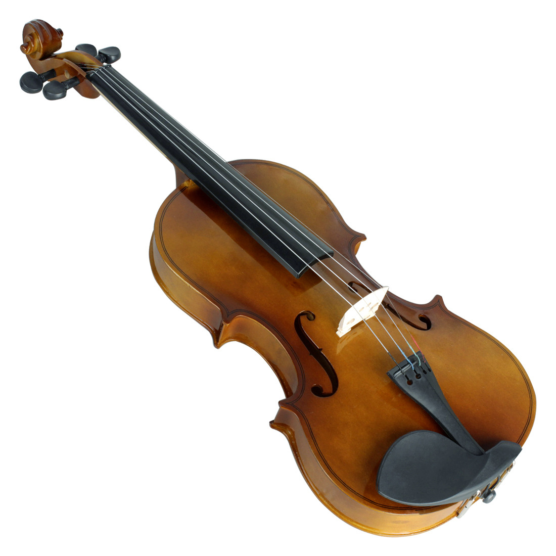 Picture of Wholesale Natural Color Violin Basswood Popularization Violin Beginner Practice AV-102 Violin Send Triangle Box