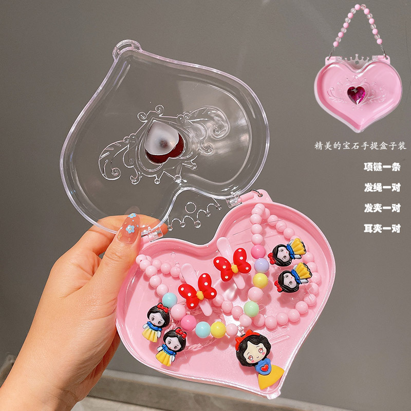 Picture of Children's jewelry baby cartoon cute fruit pendant bracelet suit birthday gift box in stock wholesale