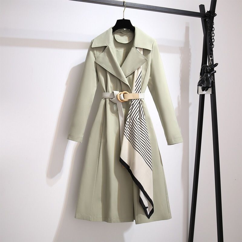 Picture of Trench coat Women's Mid-length 2024 Spring and Autumn New style western style age-reducing plus size loose slimming elegant women's coat fashion