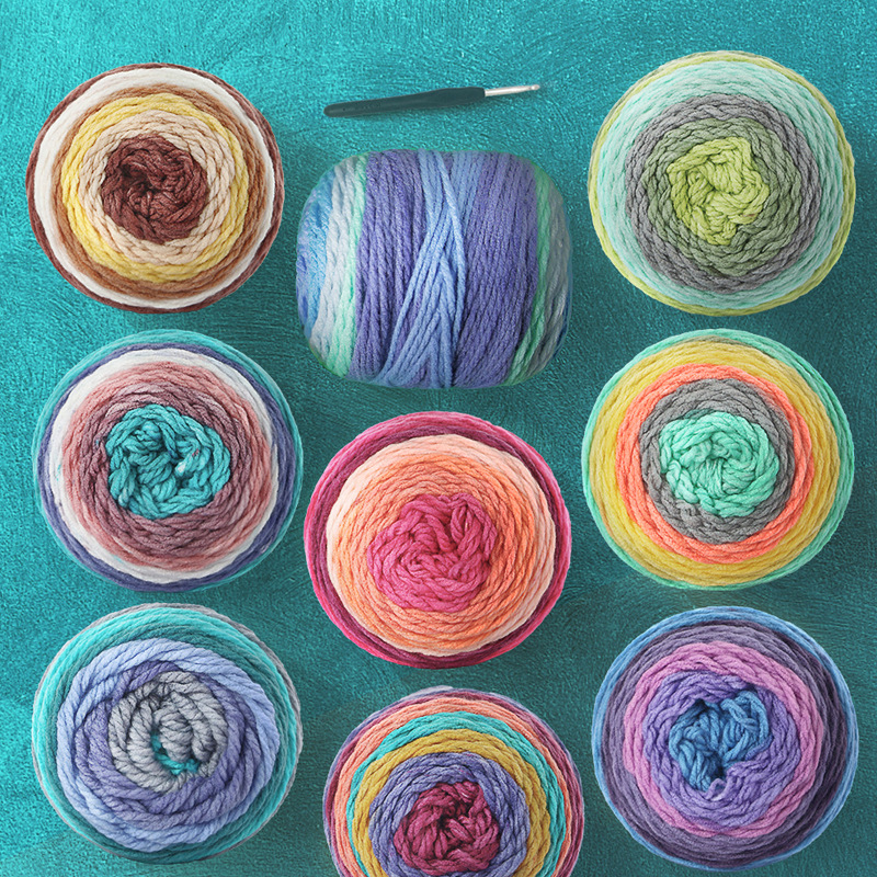 Picture of Jiathuizhi warm cake ball hand-woven acrylic wool soft scarf hat sweater crochet thick wool