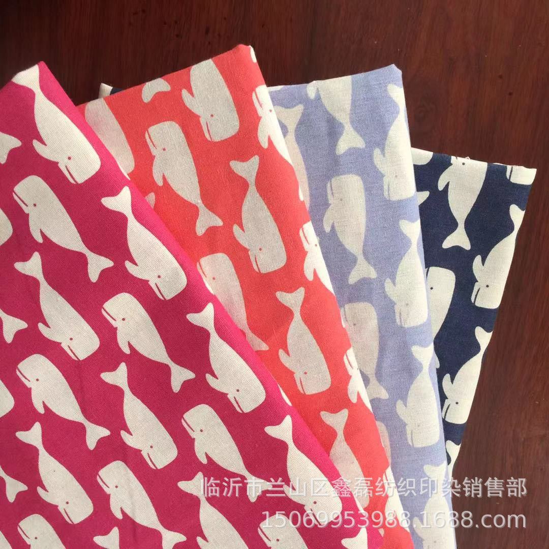 Sackcloth Print-Whale