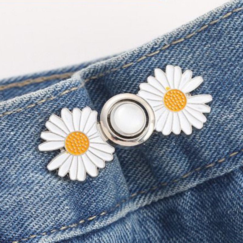 Picture of Chinese Knot Waist Buckle Pair Buckle Flat Bottom Removable Nail-free Seam-free Button Girl's Trouser Skirt Waist Size Change Artifact