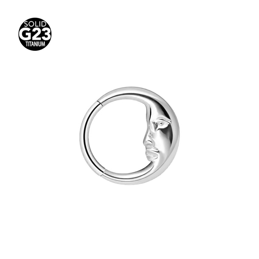 Picture of Cross-border explosions G23 titanium face triangle nose ring earrings 316 seamless nose ring ear ring body piercing jewelry
