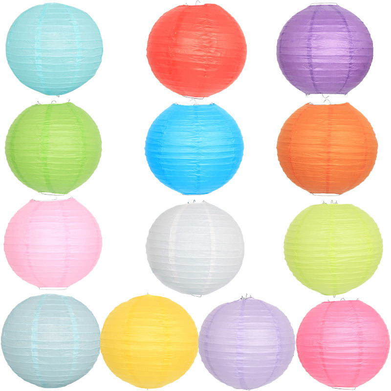Picture of [Hengyue] National Day and Mid-Autumn Festival Wedding Shopping Mall Decoration Round Paper Lanterns DIY Handmade Lanterns Manufacturer