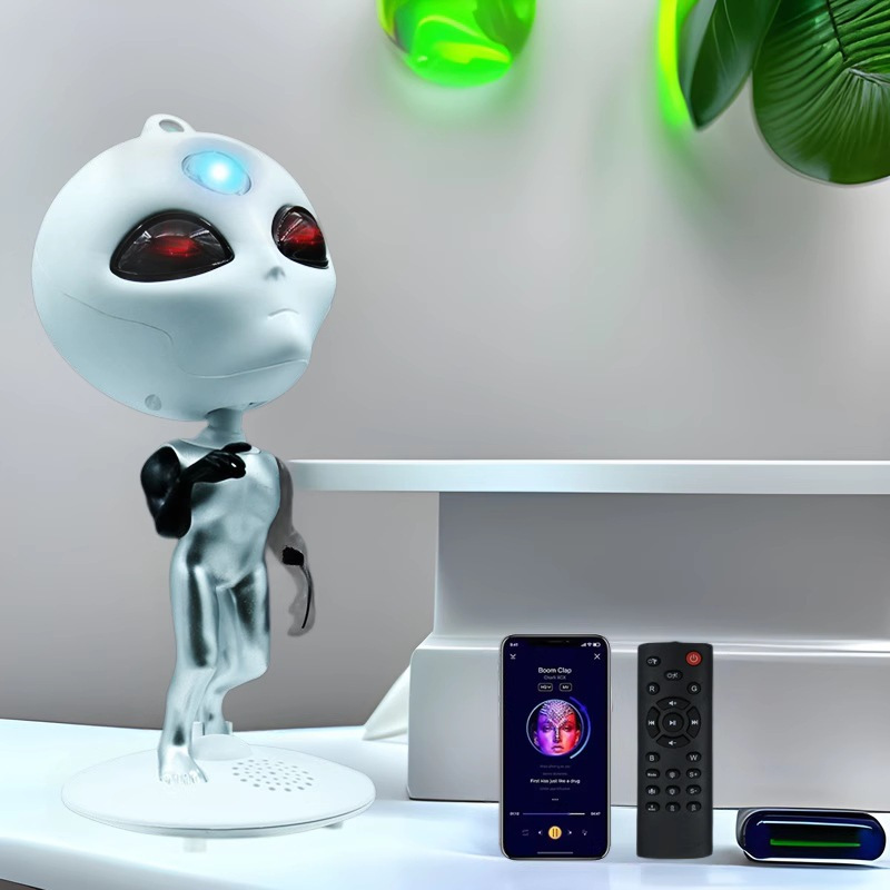 Cross-border intelligent alien starlight wireless bluetooth with white noise recording playback switch 15 kinds of light effect desk lamp