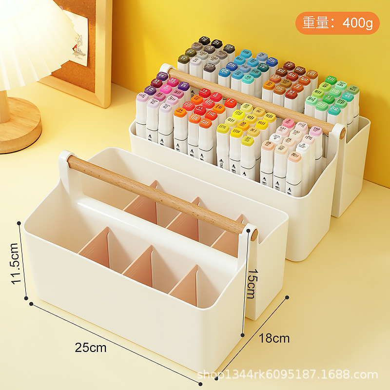 Picture of Large capacity pen holder children's watercolor pen marker pen brush storage box book desktop boys and girls stationery pencil bucket