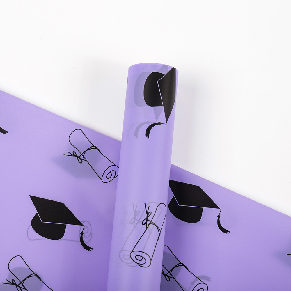 Picture of Factory wholesale graduation season waterproof bow book flower wrapping paper college entrance examination bachelor hat bouquet wrapping paper