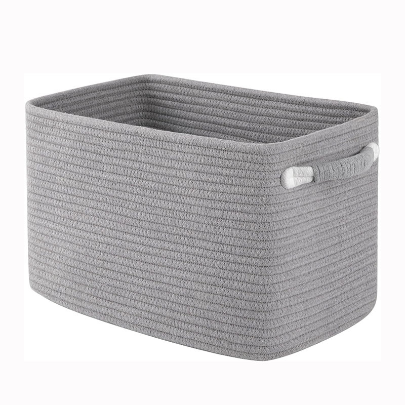 Scandinavian Satchel Cotton Rope Basket Woven Basket Decorative Storage Box Cloakroom Sundry Storage Box Dirty Clothes Basket Bedroom Basket