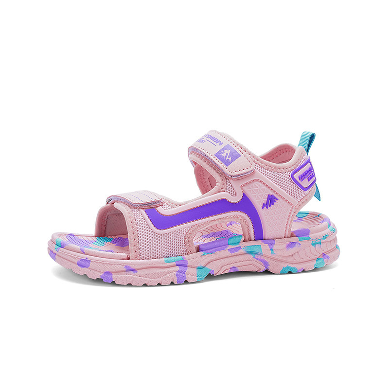 Children's Sandals 2024 New Korean Style Fashionable Students Soft Bottom Thick Bottom Non-slip Waterproof Lightweight Magic Beach Shoes