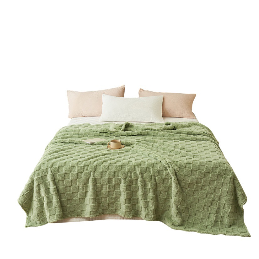 2023 Taffeta Plush Blanket Multifunctional Waffle Velvet Throw Blanket High Weight Flannel Beibei Milk Velvet Sofa Blanket Wholesale