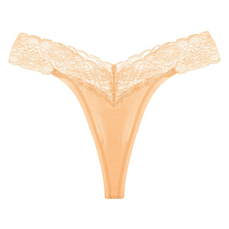European and American Hotties Plus Size Low Waist Girl Lace Sexy Thong Women's Sexy Hip Leaky Thong Underwear Women's Wholesale