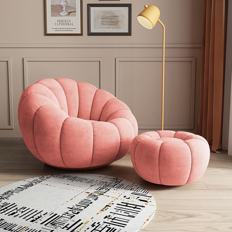 Picture of Internet celebrity pumpkin lazy sofa, single and double sofa chair, lambswool sofa balcony, swivel lounge chair, can lie down and sleep