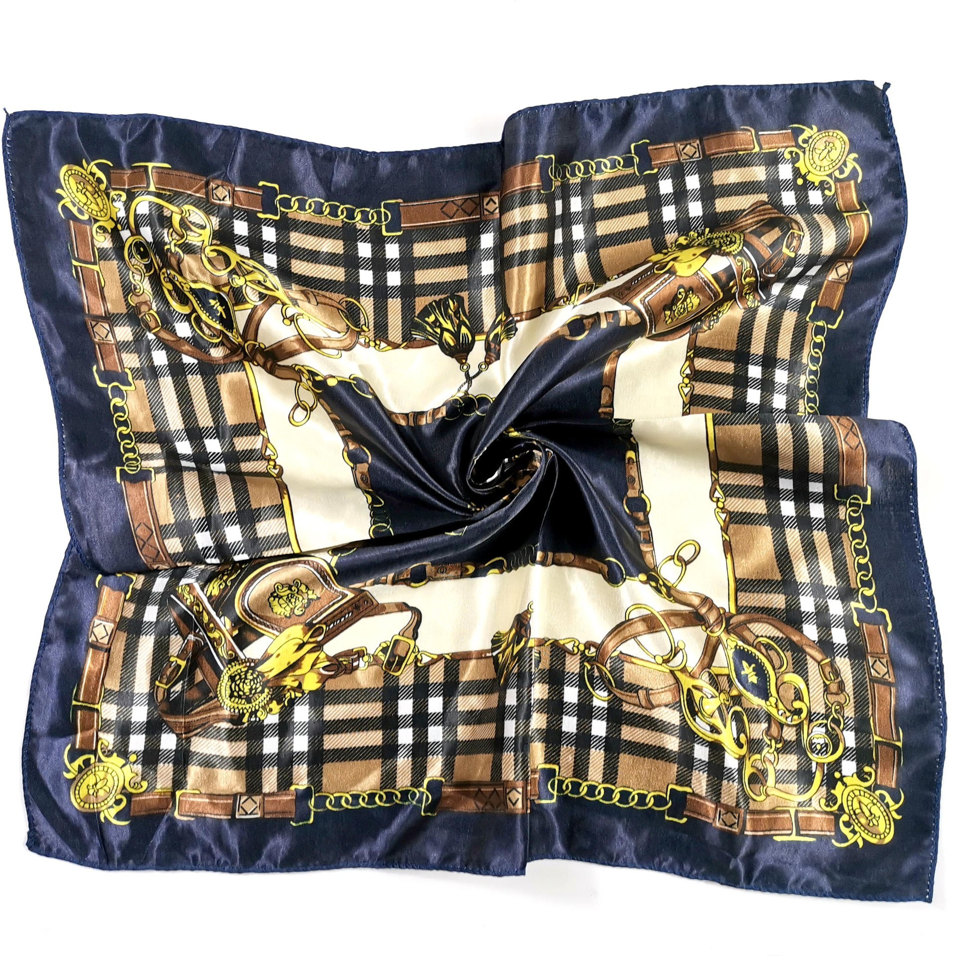 Picture of Korean Style New Autumn and Winter Small Silk Scarf Women's Imitation Silk Versatile Professional Small Square Scarf Manufacturer Wholesale Hangzhou Silk Scarf
