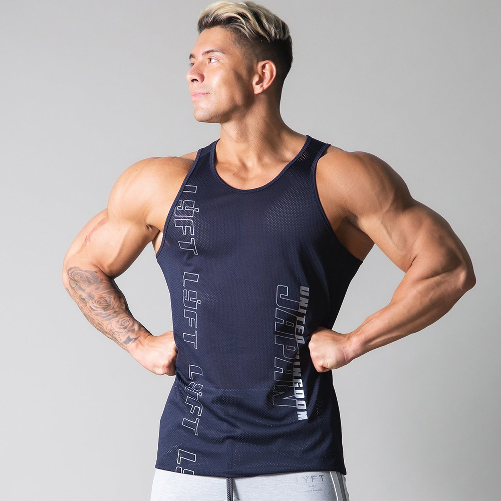 Lyft Fitness Vest Men's Fitness Breathable Slim Sports Trendy Summer Cotton Sleeveless Waistcoat Amazon