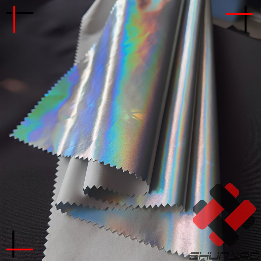 Picture of Shun Yao Colorful Laser Bronzing Chunya Spinning silver Fabric Magic Color Chameleon Clothing Toy Fabric