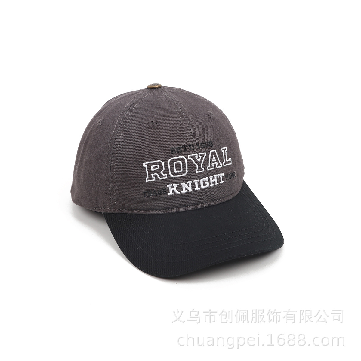 Picture of Chuangpeiyoupin Big Children Spring New Parent-Child Baseball Cap American Trendy ROYAL Color Splicing Washed Cotton Sun Hat
