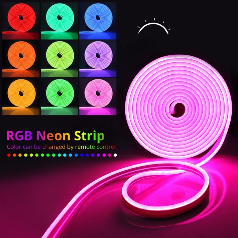 612 flexible neon strip rgb suit 12V low voltage LED advertising outdoor waterproof atmosphere light silicone strip