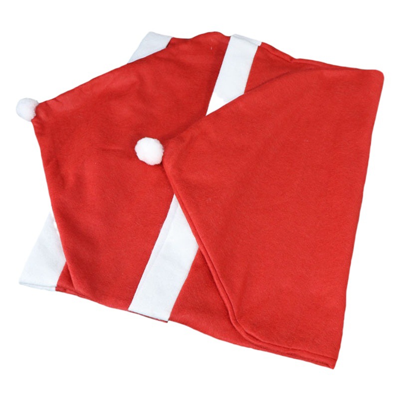 Red non-woven Christmas chair set Christmas table decoration Christmas hat soft 65g