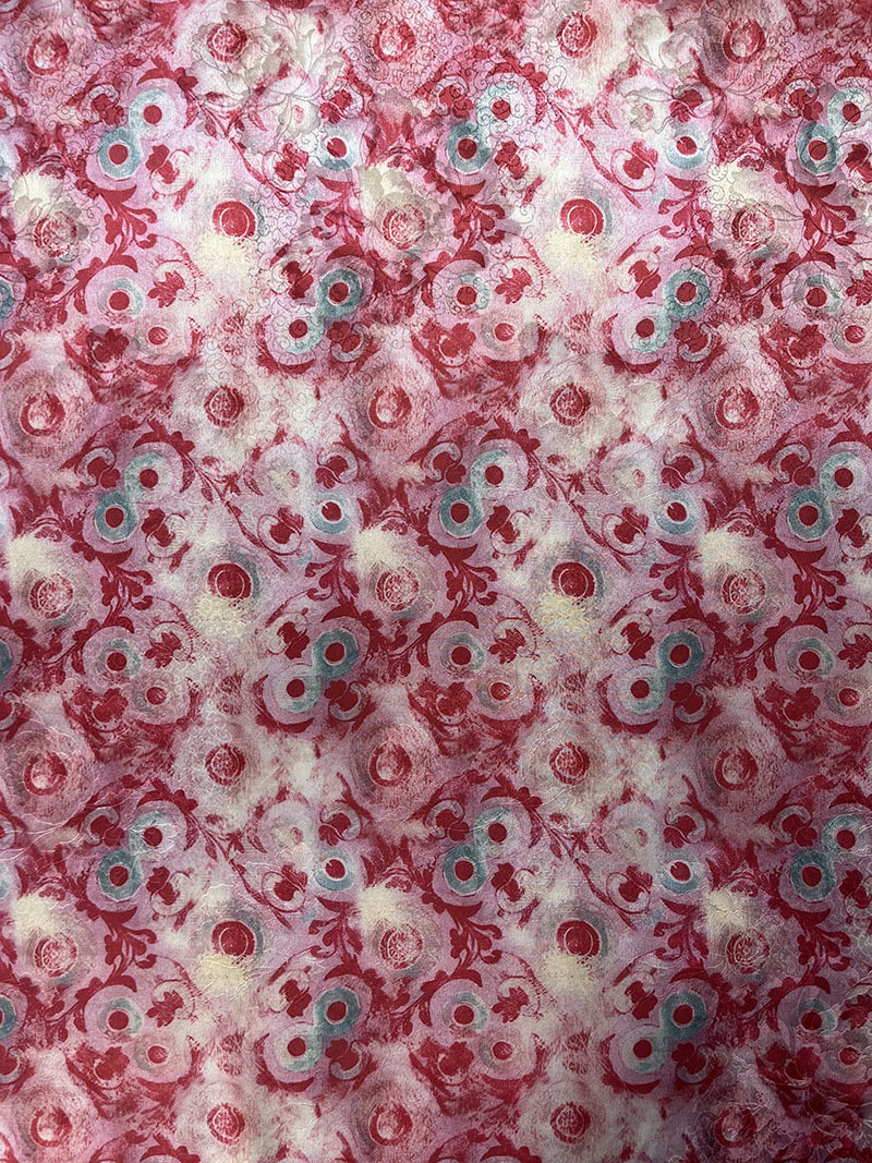 Picture of New Imitation Fragrant Cloud Yarn Double-Sided Digital Jacquard Fabric Spring and Summer Dress Cheongsam Home Wear Han Dynasty Fabric