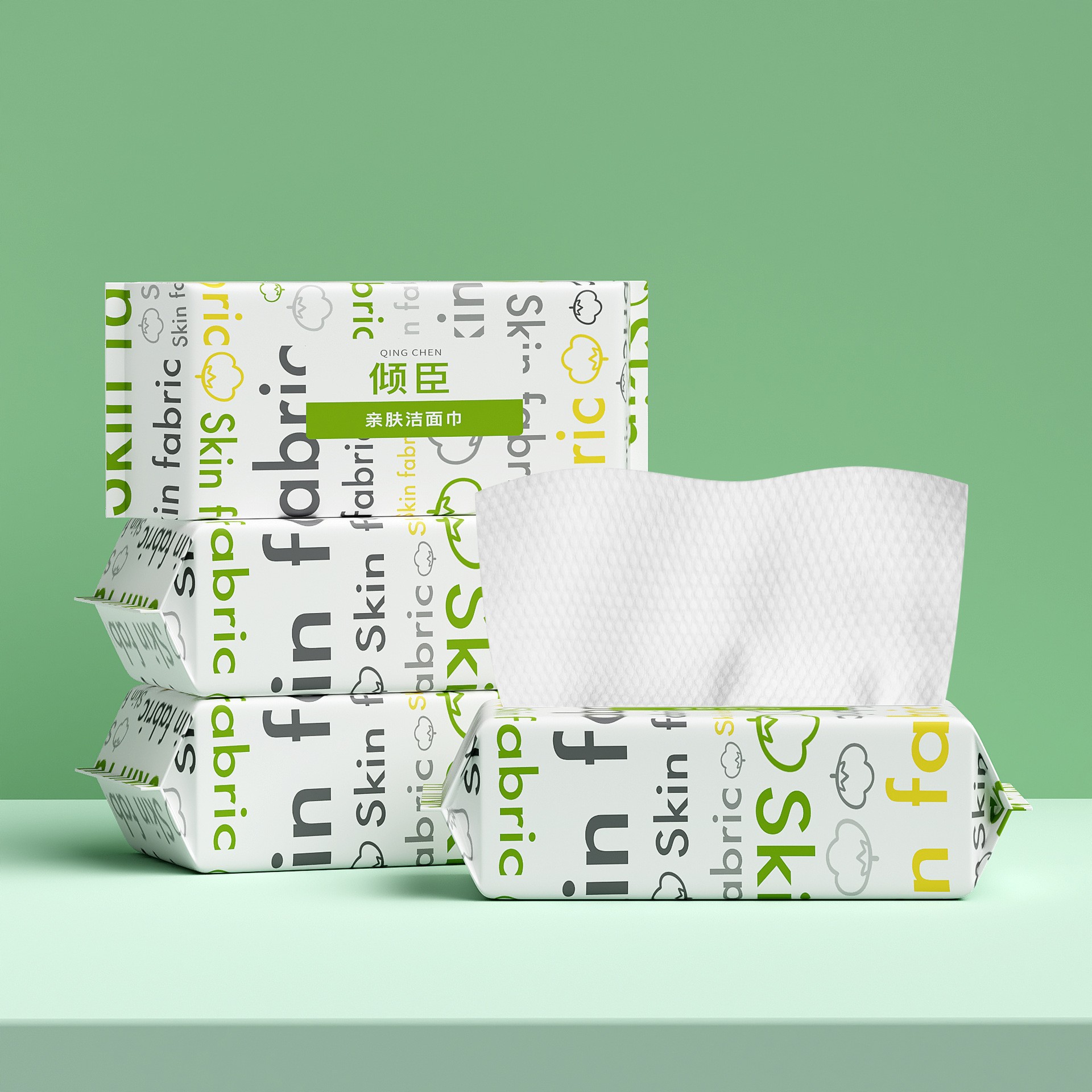 Picture of Wash towel disposable thickened disposable cotton soft face cleansing towel dry and wet dual-use face cleansing towel English packaging wholesale