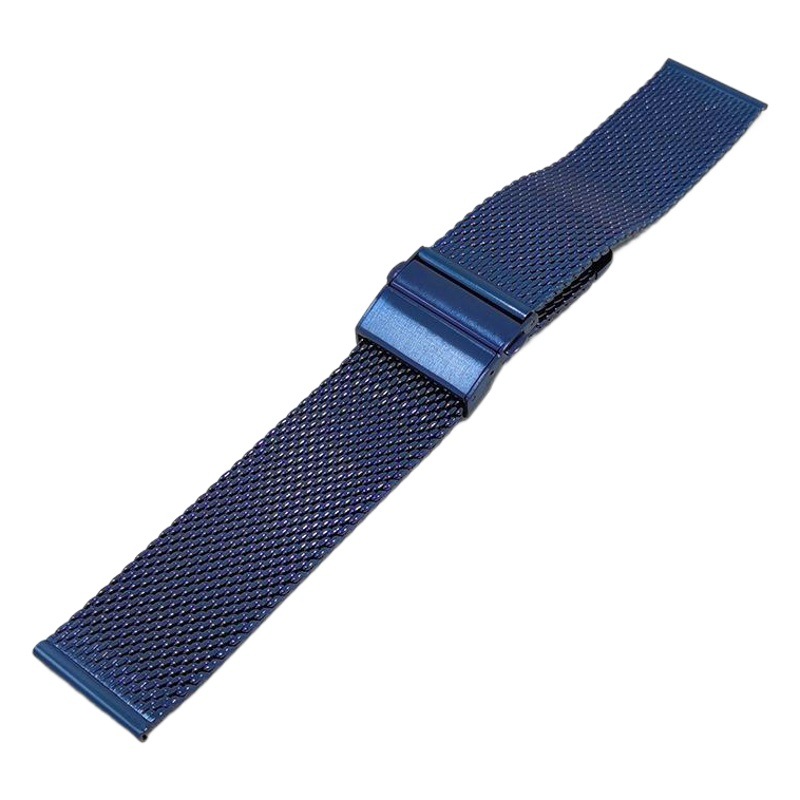 With Foldableing Buckle Double Snap Buckle 12 14 16 18 20 22mm Stainless Steel 08 Line Milan Mesh Strap