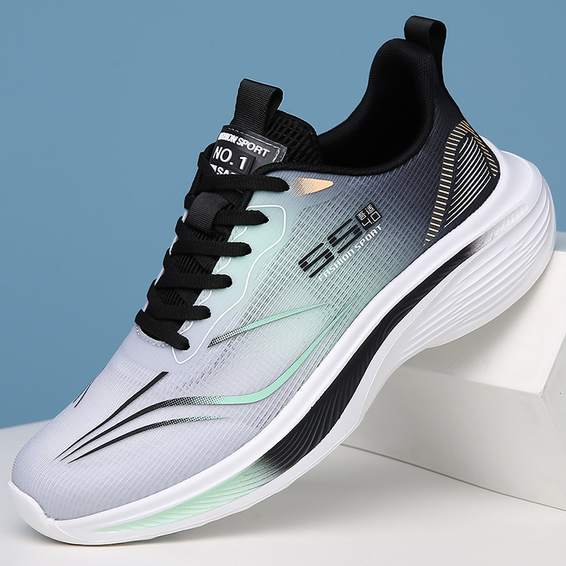 Cross-border Men's Shoes 2025 Spring and Summer New Mesh Shoes Men's Breathable Lightweight Thin Non-slip Trendy Sports Casual Shoes