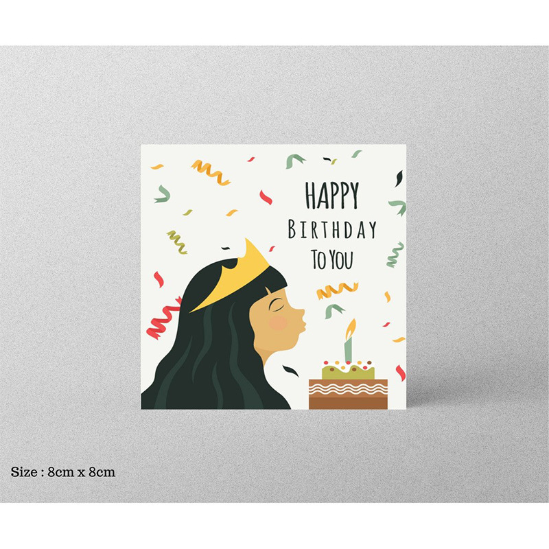Picture of 30 Sheets/Pack Square Simple Thank You Cards Coated Paper Business Cards Gift Packaging Decorative Cards English Mini Thank You Cards
