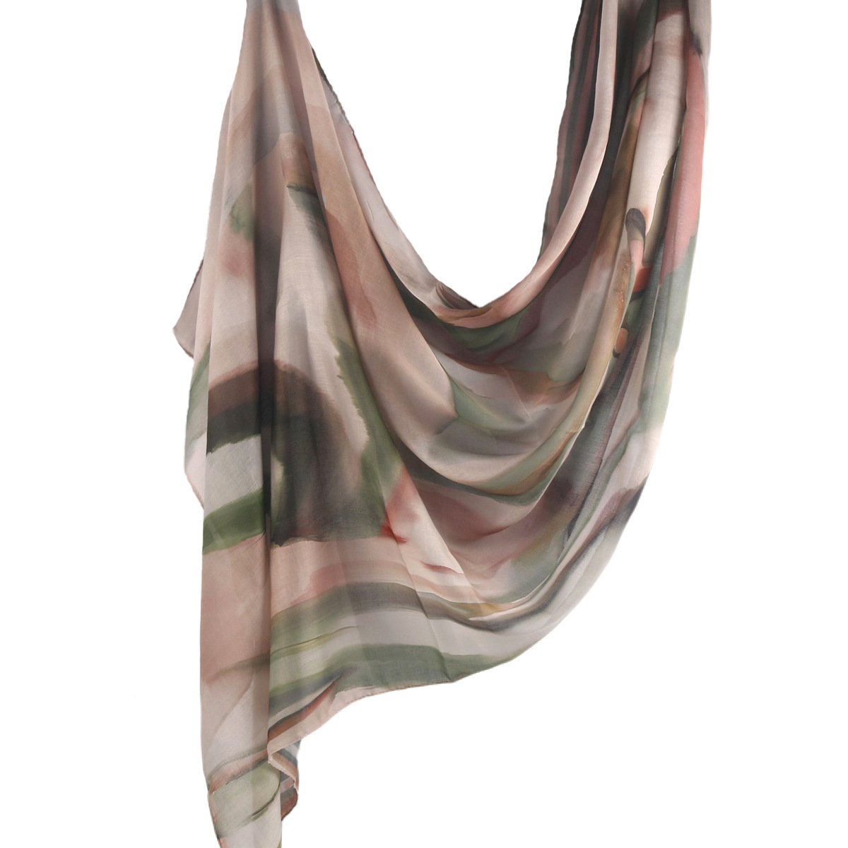 Picture of Best-Selling Watercolor Tie-Dye Cotton Scarf Arabian Satin Polyester Long Scarf Turkish Middle Eastern Scarf