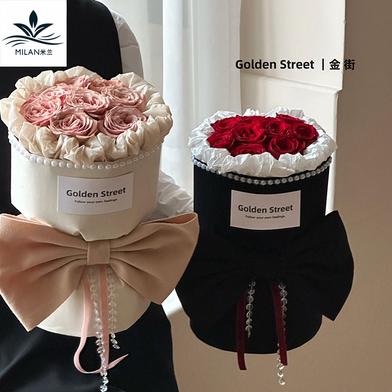 Valentine's Day Pearl Edge Velvet Flower Wrapping Paper Flower Wrapping Paper Handmade DIY Material Gift Paper Waterproof