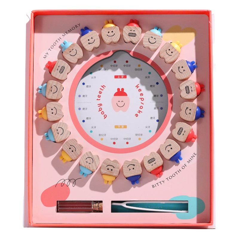 Picture of Children's nipple box commemorative girl's tooth storage box baby tooth change fetal hair collection boy's tooth box