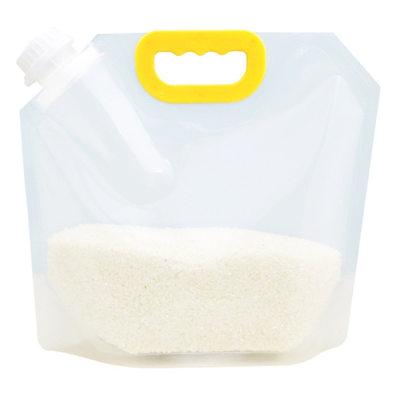 Coarse Grain Bag Large Diameter Grain Storage Bag Moisture-Proof Insect-Proof Transparent Portable Self-Standing Suction Mouth Sealed Bag