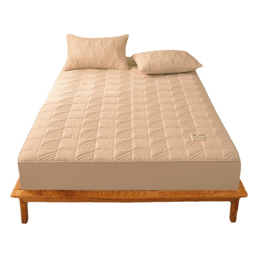 Cross-Border E-Commerce Raw Cotton Non-Slip Fitted Sheet Simmons Mattress Protector Hotel B&B All-Inclusive Bed Cover Wholesale
