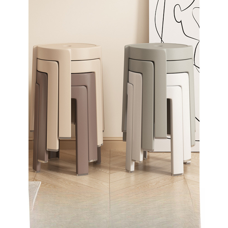 Plastic stools for home use thickened stackable plastic stools dining table high benches stacked round stools extra thick windmill climbing