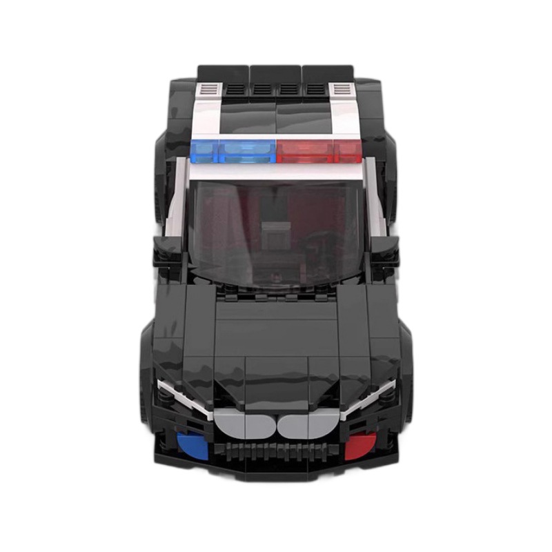 Picture of Compatible with Lego MOC building blocks small particles BMW M8 police car racing series 8 grid car puzzle assembled children's toys
