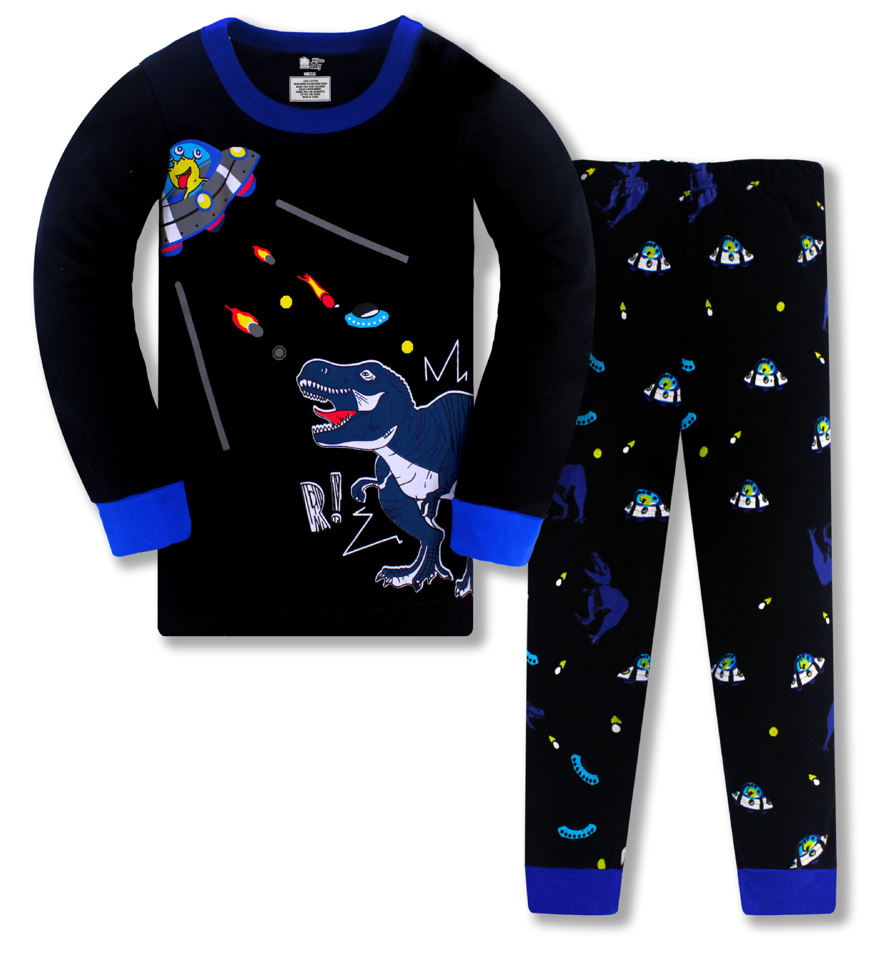 Picture of Baby cotton 3-8 long sleeve thread cotton children's pajamas air conditioning clothing a generation of hair and (whole hand) 8