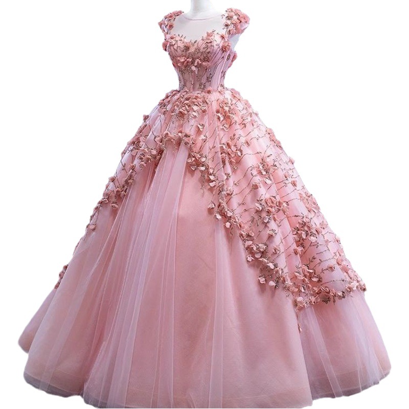 Host Art Test Performance Evening Dress 2023 New Bride Wedding Toasting Dress Luxury Slimming Solo Pontox