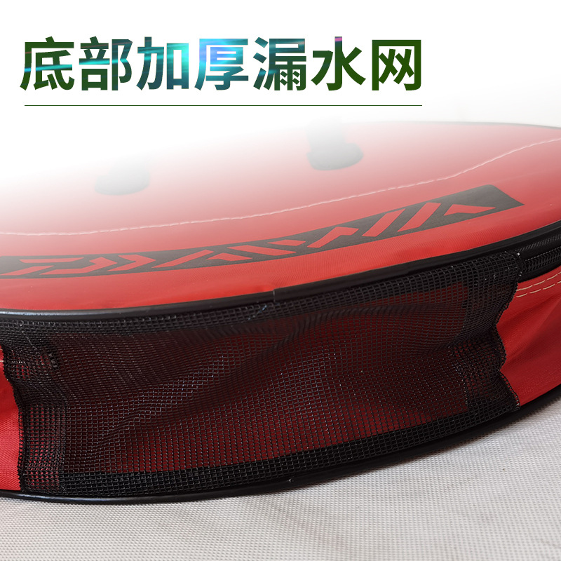 Picture of Fish Bag Thickened Large Waterproof and Wear-resistant Multi-functional Canvas Fishing Gear Bag Round Fishing Bag Handbag