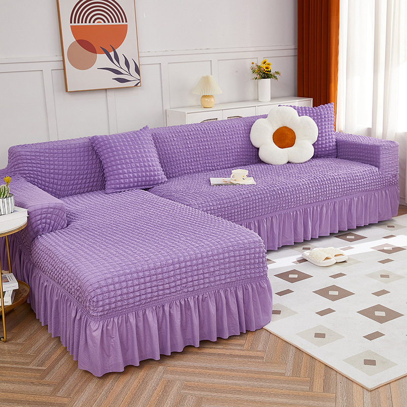 Picture of Thickened stretch seersucker lace sofa cover cover for imperial concubine single double combination sofa cover all-inclusive non-slip