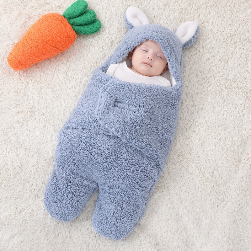 Picture of Coated Baby Newborn Baby Sleeping Bag Anti-Scare Swaddling Baby Supplies for Newborn Baby in Autumn and Winter