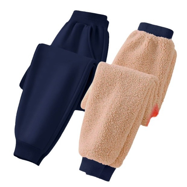 Picture of Boys' Pants 2024 Spring Warm Korean Children's Lamb Velvet Pants Large Children's fleece-lined Thickened Sweatpants