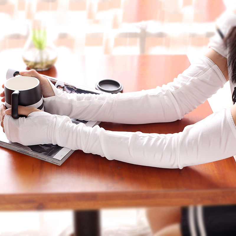 Sunscreen and Sunshade Silk Sleeve Mulberry Silk Gloves Long Women's Sleeve Multi-color Women's Sleeve Cool Breathable