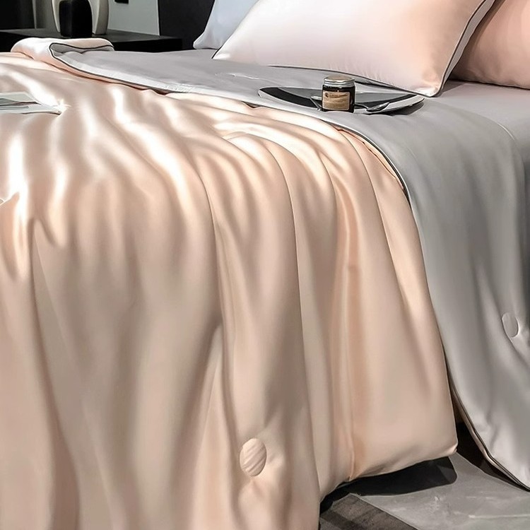 Picture of Lyocell Tencel Summer Quilt Summer Cooling Quilt Summer Cooling Ice Silk Air Conditioning Quilt Four-Piece Set Single Thin Quilt Machine Washable
