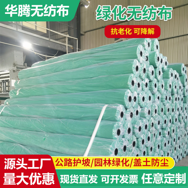 Manufacturer Customized Pp Spunbonded Green Non-Woven Fabric for Slope Maintenance, Lawn Grass Seed Cover, and Dustproof Engineering Use
