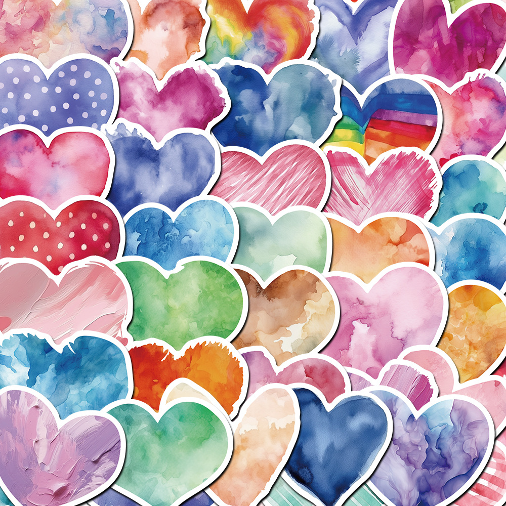 50 pieces of love Valentine's Day stickers mobile phone shell Computer Journal stickers stationery luggage notes waterproof stickers