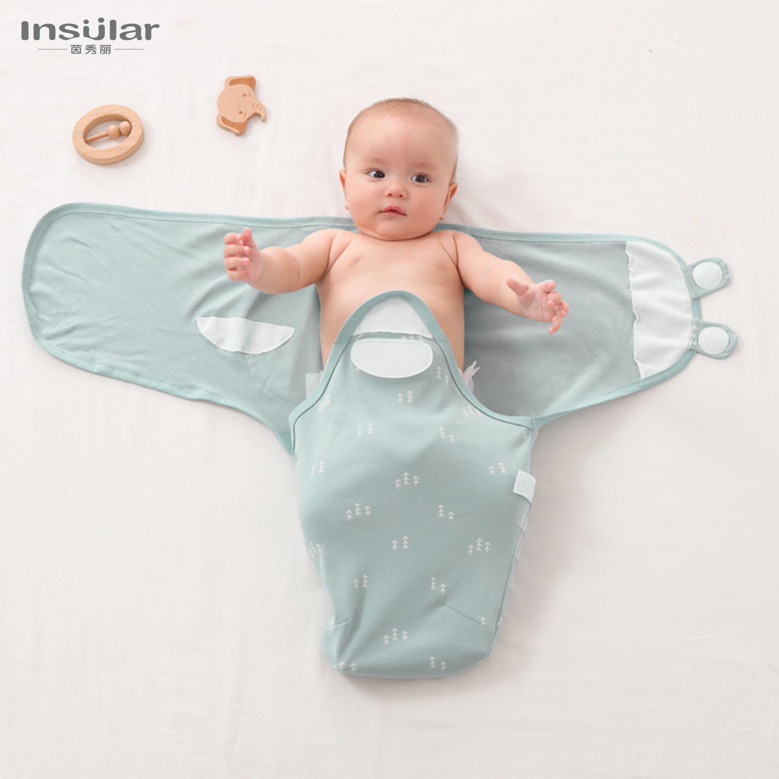 Picture of Yinmei cotton baby swaddling towel newborn anti-shock baby sleeping bag printing Four Seasons baby quilt cross-border
