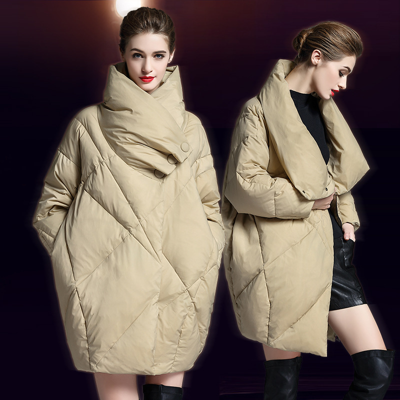 European Station Large Size Loose Thickened down Jacket Women's Short White Duck down Mid-Length 2025 New Fashion down Jacket