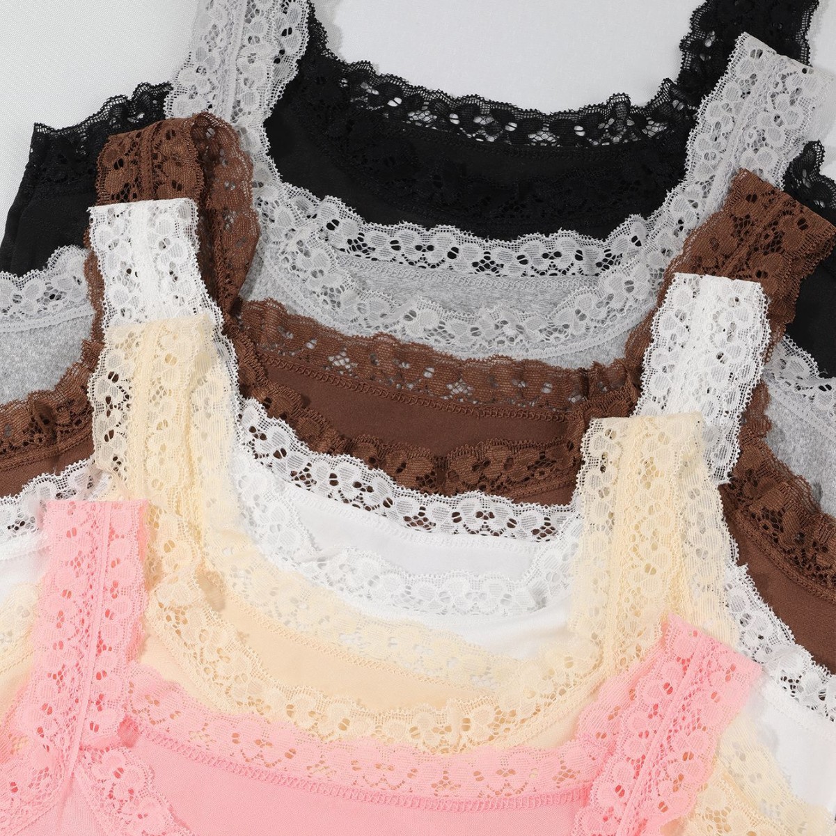 Picture of 2025 Spring and Summer New Lace Camisole Women's Comfortable Loose Large Size Inner Bottoming Sleeveless Top