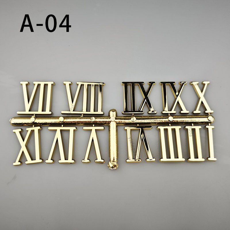 Picture of in stock Direct Supply 3CM Clock Digital Arabic Gold Silver Black Three Color Electroplated Clock Accessories Letter Number