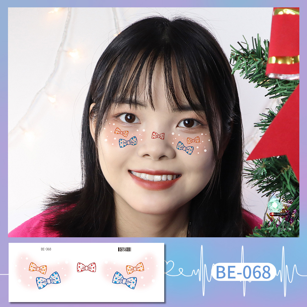 Picture of Ricklon New Cute Sweetheart Girl Makeup Tattoo Face Sticker Christmas Photo Lasting Strawberry Blush Sticker
