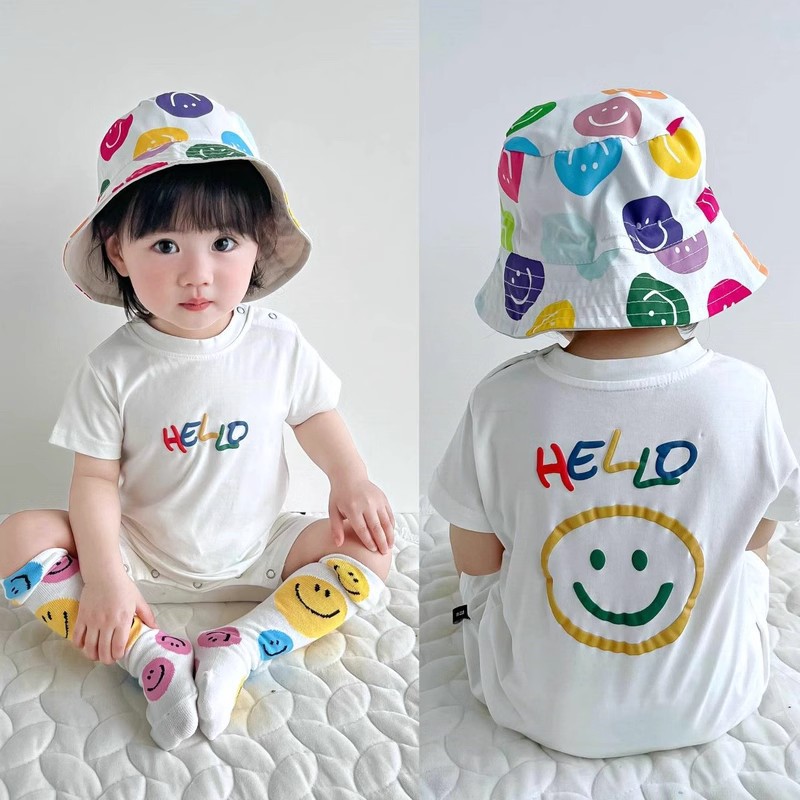 Baby short-sleeved jumpsuit summer super cute 0-6 months clothes baby short climbing pure cotton newborn pullover summer thin